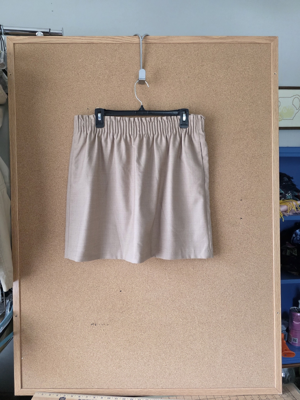 J.Crew Wool Blend A‑Line Skirt w/ Pockets Beige Tan Size 14 Lined FA17